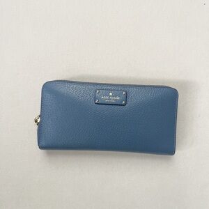 Kate Spade Zippered Wallet Blue